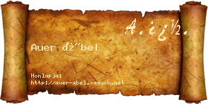 Auer Ábel névjegykártya