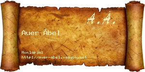 Auer Ábel névjegykártya