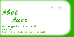 abel auer business card